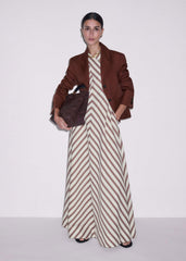 Cream Crease-Less Linen Halterneck Maxi Dress meandem