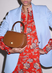 Orange Fit + Flare Ornate Paisley Print Maxi Dress meandem