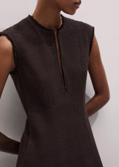 Brown Desk-To-Dinner Fit And Flare Maxi Dress meandem
