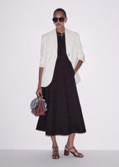 Brown Desk-To-Dinner Fit And Flare Maxi Dress meandem