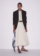 Cream Desk-To-Dinner Fit And Flare Maxi Dress meandem