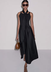 Black Fit + Flare Maxi Dress meandem