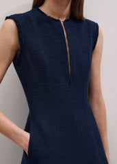 Navy Desk-To-Dinner Fit + Flare Maxi Dress meandem