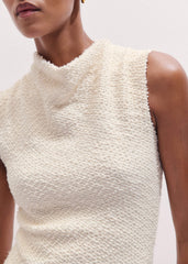 Cream Cowl Neck Fit and Flare Maxi Dress meandem