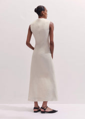 Cream Cowl Neck Fit and Flare Maxi Dress meandem