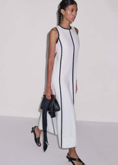 White Crease-Less Linen Effortless Maxi Dress meandem