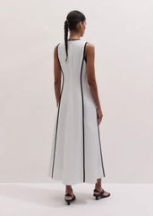 White Crease-Less Linen Effortless Maxi Dress meandem
