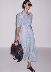 Navy Midi Shirt Dress meandem