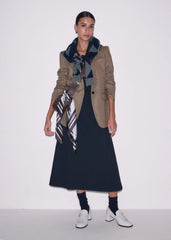 Navy Cable Jacquard Half-Zip Midi Dress meandem
