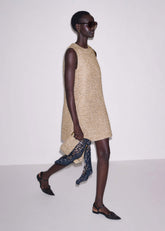 Gold Metallic Mini Dress meandem