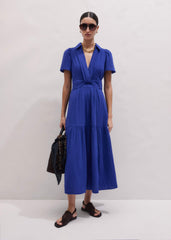 Blue Cheesecloth Fit + Flare Maxi Dress meandem