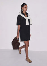 Black Broderie Anglaise Short Dress meandem