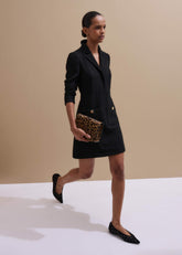 Black Day-To-Evening Textured Mini Dress meandem
