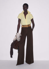 Brown High Waist Wide-Leg Pant meandem