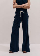 Navy Rib Trim Track Pant meandem