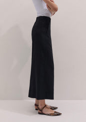 Black Crop Wide-Leg Pant meandem