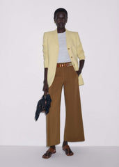 Brown Wide Crop Pant meandem
