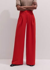 Red Perfect Wide Pleat Front Pant meandem