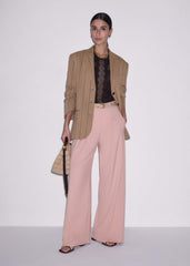 Pink Pleat Wide-Leg Pant meandem