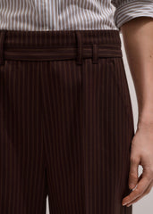 Cinnamon Pinstripe Wide-Leg Pant meandem