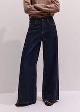 Dark Blue Rinse Wash Ultimate Wide-Leg Jean meandem