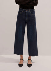 Dark Blue Straight Crop Jean meandem