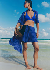 Blue Striped Beach Short meandem