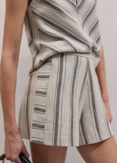 Cream Stripe Short meandem