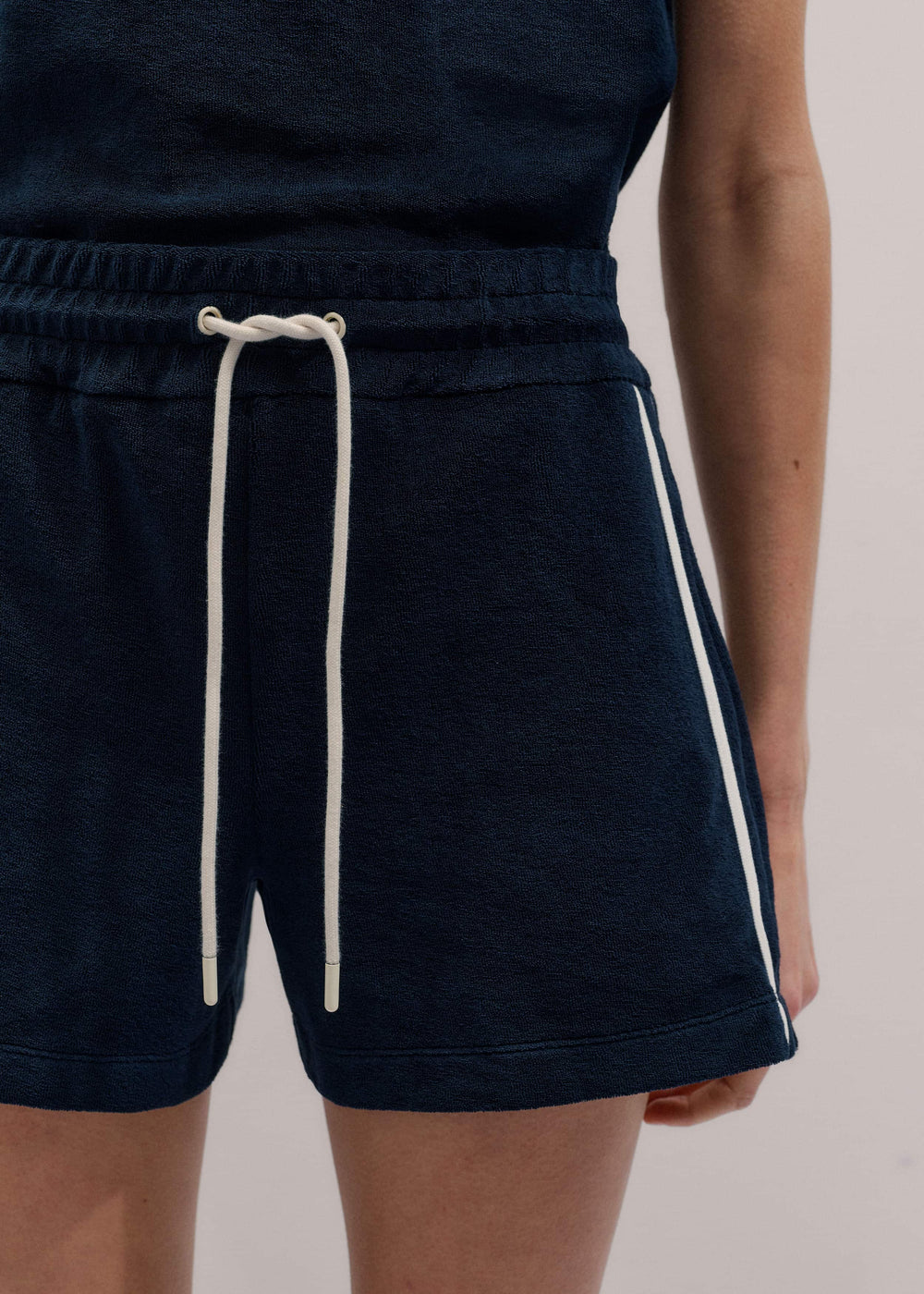 Navy Rib Trim Track Short meandem