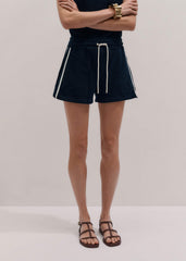Navy Rib Trim Track Short meandem