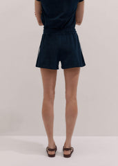 Navy Rib Trim Track Short meandem