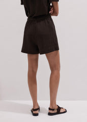 Brown Cheesecloth Summer Short meandem