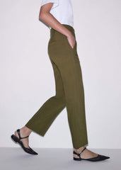 Olive Green Slim Crop Pant meandem