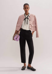 Black Slim Crop Forever Tux Pant | Woven Pants meandem