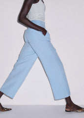 Blue Straight Crop Pant meandem