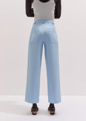 Blue Straight Crop Pant meandem
