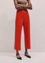 Orange Straight Crop Tailored Pant meandem