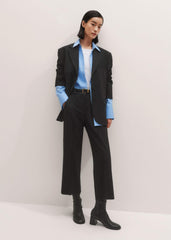 Black Straight Crop Pant meandem