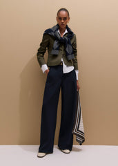 Navy Textured Extreme Tapered Pant meandem