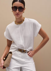 White Cheesecloth T-Shirt meandem