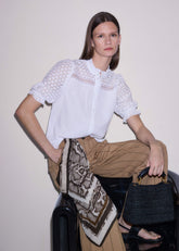 White Cheesecloth AM-PM Summer Blouse meandem