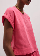 Pink Cheesecloth Summer T-Shirt meandem
