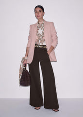 Pink Silk Draped Neck Top meandem