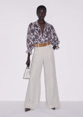 Cream Floral Print Blouse meandem