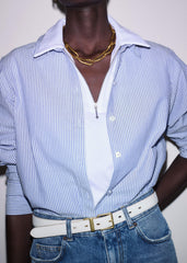 White Cap Sleeve Polo Tee meandem