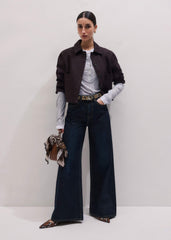 Gray Double-Layer Look Long Sleeve Top meandem