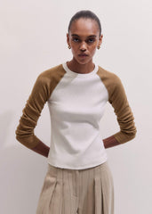 Cream Ultimate Slim Baseball Top meandem