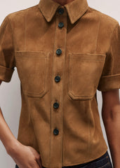 Brown Paneled Shirt meandem