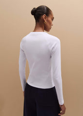 White Ultimate Slim Baseball Top meandem