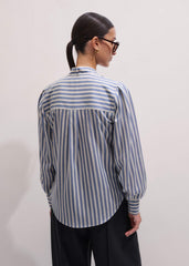 Blue Soft Stripe Shirt + Neck Tie meandem